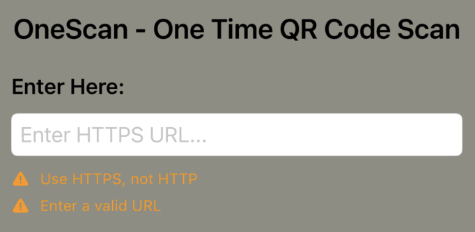 Enter HTTPS URL